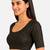 Brown spandex golden zari straight line stretchable readymade saree blouse