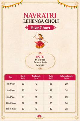 Navratri special kali with gota patti work lehenga & real mirror with patch work blouse for kids 8