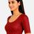 Maroon spandex golden zari straight line stretchable readymade saree blouse