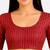Maroon spandex golden zari straight line stretchable readymade saree blouse