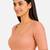 Peach spandex golden zari straight line stretchable readymade saree blouse