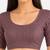 Wine spandex golden zari straight line stretchable readymade saree blouse