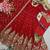 Red colour embroidered georgette anarkali suit set with dupatta & pant