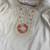 Chiku viscose emboidered straight kurta set with orange printed dupatta & pant