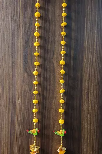 handmade parrot small string hanging for home decor  diwali decor wedding festival decor (pack of 26)