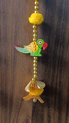 handmade parrot small string hanging for home decor  diwali decor wedding festival decor (pack of 26) 2