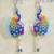 shubh labh peacock door hanging for home   handmade peacock wall hanging with pearl beads (pack of 2)