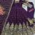 Wine colour embroidered georgette anarkali suit set with dupatta & pant