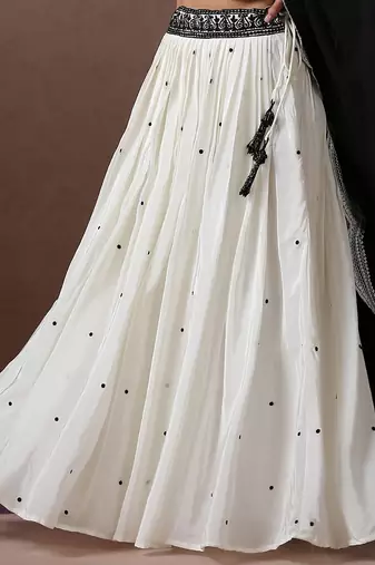 Embroidered work silk Blend Lehenga choli with Dupatta.