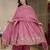 Women’s Pink Embroidered Anarkali Kurta Set with Dupatta & Palazzo