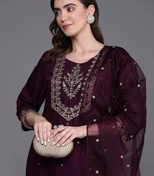 Floral Embroidered Regular Kurta with Trousers & Dupatta