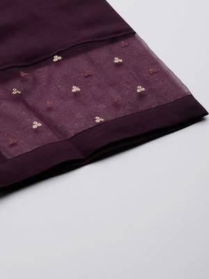 Floral Embroidered Regular Kurta with Trousers & Dupatta 9