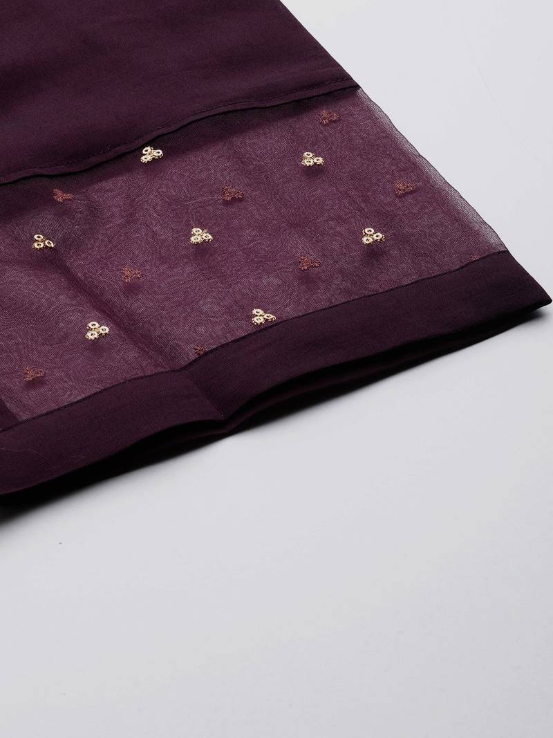 Floral Embroidered Regular Kurta with Trousers & Dupatta