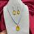 Yellow Teardrop Crystal Necklace Earrings Set | Silver Bridal Jewelry