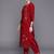 Red Floral Embroidered Sequined Kurta with Trousers & Dupatta