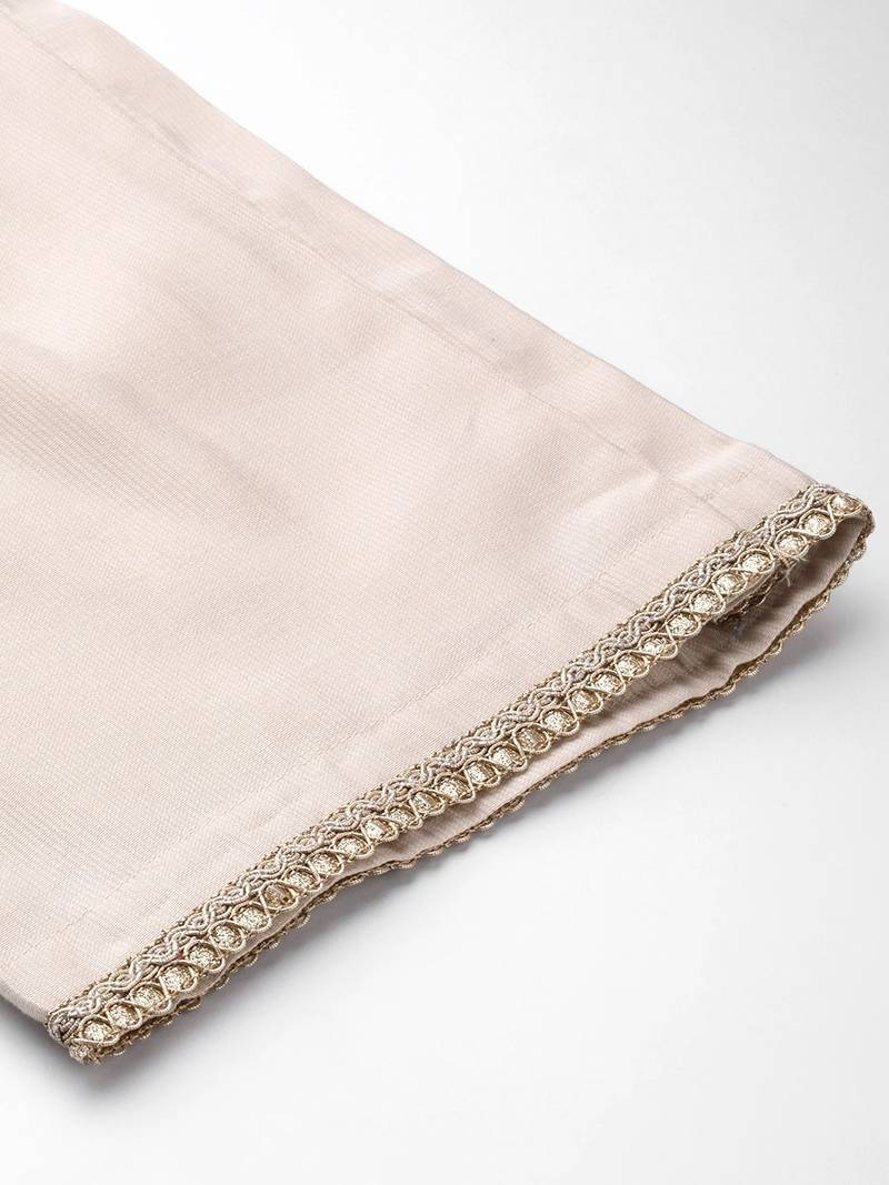 Yoke Design Liva Kurta with Trousers & With Dupatta