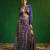 Blue Digital Printed Crepe Jacket Lehenga Set