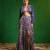 Blue Digital Printed Crepe Jacket Lehenga Set