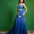 Royal Blue Embroidered Crepe Lehenga Set