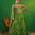 Lime Green Digital Printed Georgette Lehenga Set