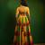 Yellow Green Printed Crepe And Glass Organza Lehenga Set