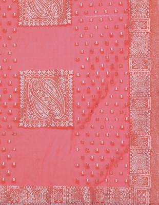 Floral Embroidered Sequinned Liva Kurta with Trousers & With Dupatta 5