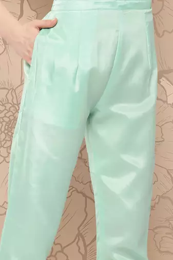 Women Regular Chanderi Silk Kurta with Trousers & With Dupatta
