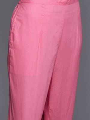 Floral Printed Empire Gotta Patti Pure Cotton Kurta With Trousers 3