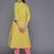 Floral Printed Empire Gotta Patti Pure Cotton Kurta With Trousers