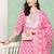 Women Floral Printed Regular Gotta Patti Cotton Kurta with Trousers & Dupatta