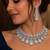 Crystal Bridal Necklace Earrings Set, CZ Statement Jewelry, Indian Wedding Glamour