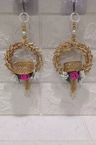 tea light flower small hanging for home decoration hanging decor (pack of 2)