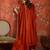 Rust silk blend embroidered readymade suit set