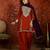 Rust silk blend embroidered readymade suit set