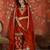 Rust silk blend embroidered readymade suit set