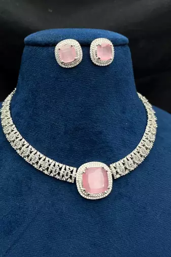 Elegant Silver-Tone Bridal Jewelry | Cushion Cut Statement Set | Gift for Her