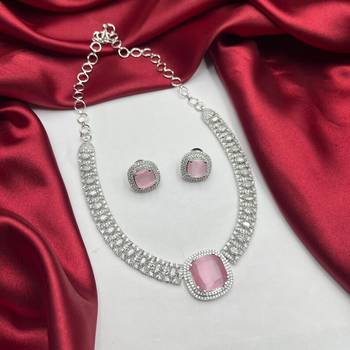 Elegant Silver-Tone Bridal Jewelry | Cushion Cut Statement Set | Gift for Her 4