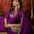Purple silk blend embroidered readymade suit set