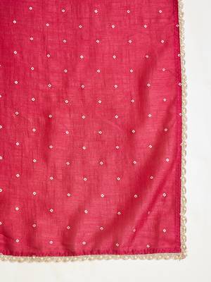 Purple silk blend embroidered readymade suit set 5