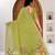 Womens elegant  parrot green cotton silk saree with golden zari border and paithani inspired pallu with blouse
