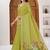 Womens elegant  parrot green cotton silk saree with golden zari border and paithani inspired pallu with blouse