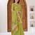 Womens elegant  parrot green cotton silk saree with golden zari border and paithani inspired pallu with blouse