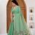 Womens elegant bottol green cotton silk saree with golden zari border and pallu with blouse