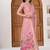Womens elegant baby pink  cotton silk saree with golden zari border and  pallu with blouse