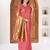 Womens elegant peach pink cotton silk saree with golden zari border and paithani inspired pallu
