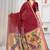 Womens elegant maroon  cotton silk saree with golden zari border and paithani inspired pallu with blouse