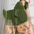 Womens elegant mahendi green cotton silk saree with golden zari border and paithani inspired pallu with blouse