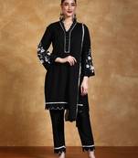 Women Floral Embroidered Kurta with Trousers & Dupatta