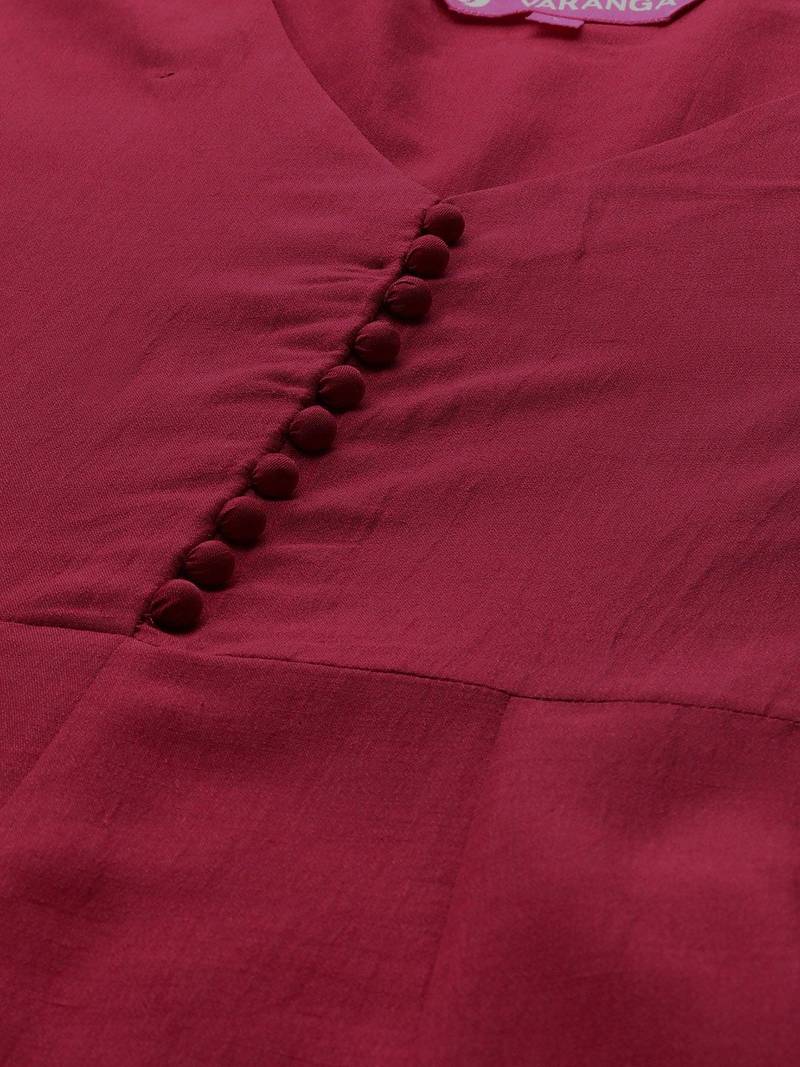 Floral Anarkali Kurta with Palazzos & Dupatta
