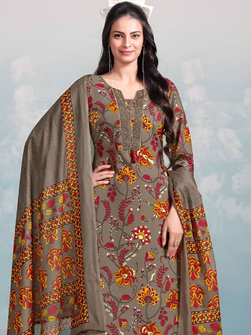 Women Ethnic Motifs Printed Regular Kurta with Trousers & With Dupatta